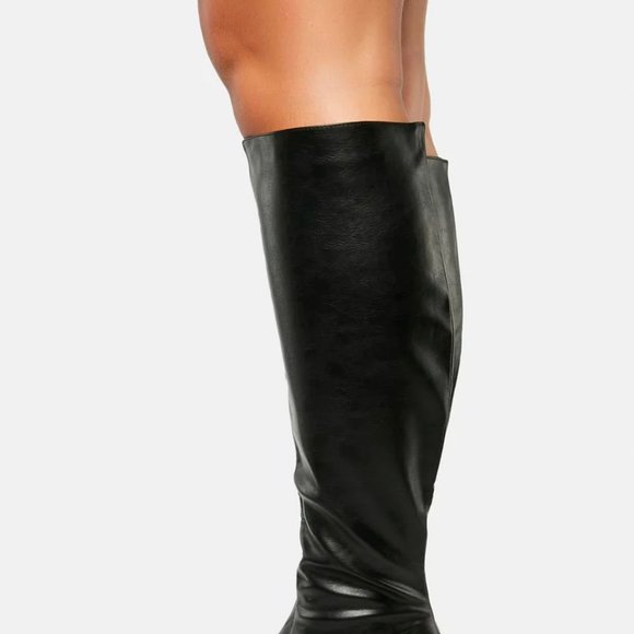 Dolls Kill - Lamoda - Wide Calf Obsession Knee High Boots - Picture 2 of 7